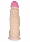 Реалистичный гигантский фаллоимитатор на присоске - 28,5 см. фото 2 — pink-kiss
