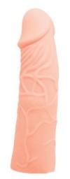 Закрытая телесная насадка-фаллос - 17 см. фото 1 — pink-kiss