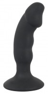 Черная реалистичная анальная вибровтулка - 14 см. фото 1 — pink-kiss