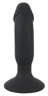 Черная реалистичная анальная вибровтулка - 14 см. фото 3 — pink-kiss