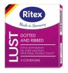 Рифленые презервативы RITEX LUST с пупырышками - 3 шт. фото 1 — pink-kiss