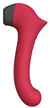 Бордовый вакуумный вибростимулятор с нагреваемой ручкой Halo 2 - 22,5 см. фото 1 — pink-kiss