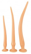 Набор из 3 телесных удлиненных анальных пробок Super Long Flexible Butt Plug Set фото 1 — pink-kiss