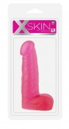 Розовый фаллоимитатор XSKIN 6 PVC DONG - 15,2 см. фото 2 — pink-kiss