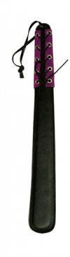 Чёрная шлёпалка Paddel в фиолетовой оплётке - 42 см. фото 3 — pink-kiss