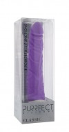 Фиолетовый вибратор-реалистик PURRFECT SILICONE CLASSIC 7.1INCH PURPLE - 18 см. фото 2 — pink-kiss