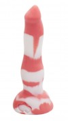 Красно-белый фаллоимитатор "Лис Mini" - 17 см. фото 1 — pink-kiss