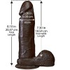 Коричневый фаллоимитатор The Realistic Cock 8” with Removable Vac-U-Lock Suction Cup - 20,57 см. фото 3 — pink-kiss