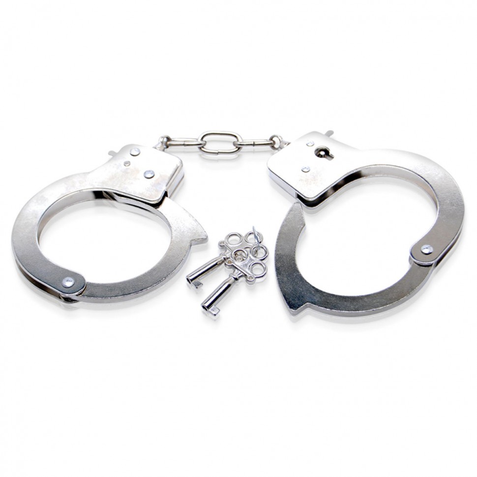 Металлические наручники Metal Handcuffs с ключиками фото 1 — pink-kiss