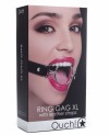 Расширяющий кляп Ring Gag XL с чёрными ремешками фото 2 — pink-kiss