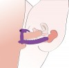 Фиолетовая насадка на пенис для двойной стимуляции Los Analos - 16 см. фото 5 — pink-kiss