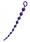 Фиолетовая силиконовая анальная цепочка Grape - 35 см. фото 1 — pink-kiss