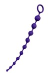 Фиолетовая силиконовая анальная цепочка Grape - 35 см. фото 2 — pink-kiss