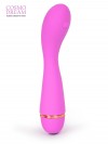 Розовый вибратор с ребрышкам на головке для G-стимуляции - 14 см. фото 1 — pink-kiss