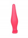 Розовая анальная пробка с узеньким кончиком - 14 см. фото 3 — pink-kiss