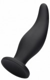 Черная анальная пробка Curve Butt Plug - 11,4 см. фото 1 — pink-kiss