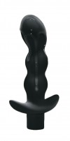 Чёрный анальный вибромассажёр Naughty - 14,5 см. фото 1 — pink-kiss