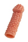 Реалистичная насадка на пенис с бугорками - 16,5 см. фото 1 — pink-kiss