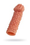 Реалистичная насадка на пенис с бугорками - 16,5 см. фото 2 — pink-kiss
