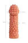 Реалистичная насадка на пенис с бугорками - 16,5 см. фото 6 — pink-kiss