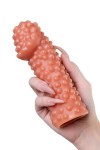 Реалистичная насадка на пенис с бугорками - 16,5 см. фото 7 — pink-kiss