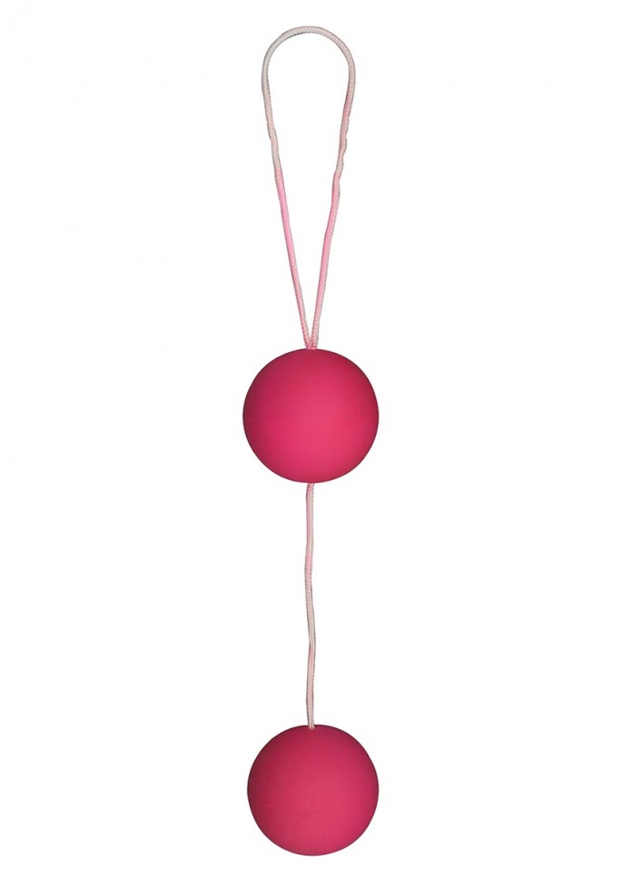 Веселые розовые вагинальные шарики Funky love balls фото 1 — pink-kiss