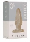 Прозрачная анальная пробка Butt Plug Basic 3 Inch - 7,6 см. фото 2 — pink-kiss