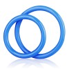 Набор из двух голубых силиконовых колец разного диаметра SILICONE COCK RING SET фото 2 — pink-kiss