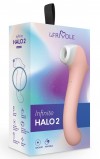Персиковый вакуумный вибростимулятор с нагреваемой ручкой Halo 2 - 22,5 см. фото 3 — pink-kiss