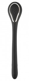 Черный гибкий уретральный стимулятор с вибрацией Vibrating Bendable Dilator - 13,5 см. фото 1 — pink-kiss