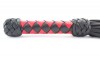 Черно-красная клеть с плетеной ручкой с ромбовидным узором - 45 см. фото 3 — pink-kiss