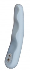 Голубой вибратор IROHA MINAMO с волнами на стволе - 17,5 см. фото 5 — pink-kiss