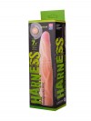 Телесная насадка с венками на Harness с коннектором GREEN LINE - 18 см. фото 2 — pink-kiss