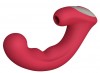 Бордовый вибратор Phoenix с вакуумной стимуляцией клитора - 18 см. фото 1 — pink-kiss