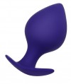 Фиолетовая силиконовая анальная пробка Glob - 10 см. фото 1 — pink-kiss