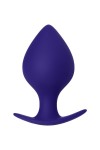 Фиолетовая силиконовая анальная пробка Glob - 10 см. фото 3 — pink-kiss