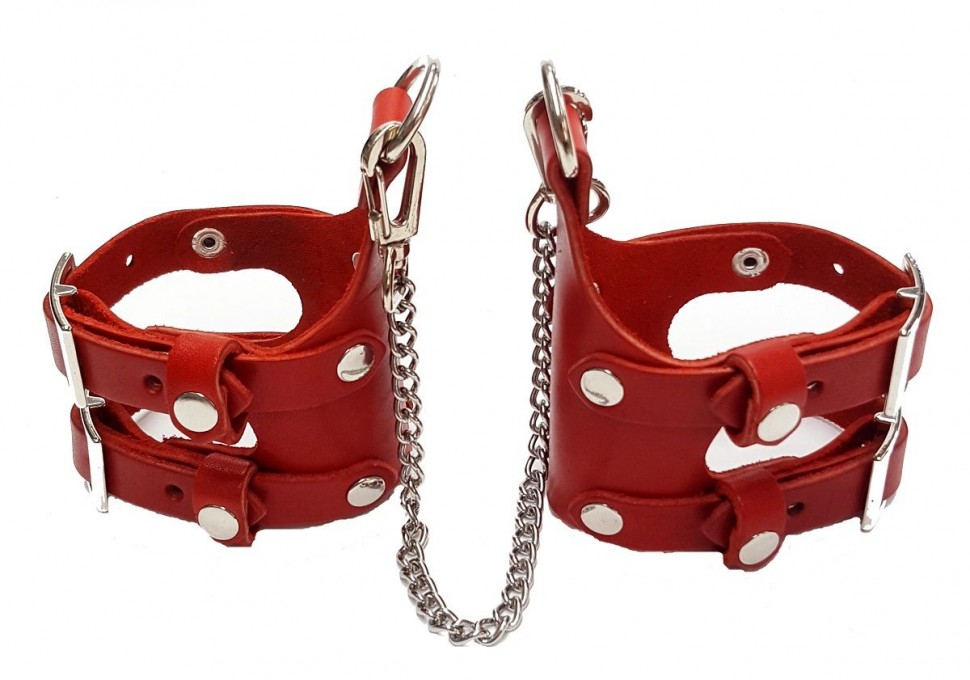 Красные изящные наручники Ellada фото 1 — pink-kiss