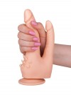 Двойной фаллоимитатор с шипами для массажа клитора - 17 см. фото 6 — pink-kiss