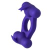 Фиолетовое эрекционное виброкольцо с двумя моторами Silicone Rechargeable Triple Orgasm Enhancer фото 1 — pink-kiss