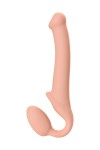 Телесный безремневой страпон Silicone Bendable Strap-On M фото 4 — pink-kiss