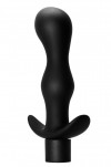 Черная фигурная анальная пробка с вибрацией Passion - 14 см. фото 1 — pink-kiss