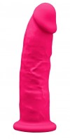 Ярко-розовый вибратор-реалистик Silexd Model 2 - 17,5 см. фото 1 — pink-kiss