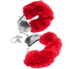 Меховые красные наручники Original Furry Cuffs фото 5 — pink-kiss