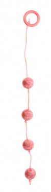 Розовые перламутровые анальные шарики большого диаметра фото 1 — pink-kiss