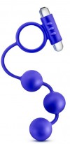 Синее эрекционное кольцо с анальным стимулятором Penetrator фото 1 — pink-kiss