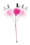 Хлыст с розовым помпоном и перьями - 50 см. фото 2 — pink-kiss