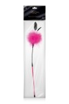 Хлыст с розовым помпоном и перьями - 50 см. фото 3 — pink-kiss