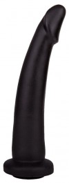 Черный анальный фаллоимитатор с зауженным кончиком - 13 см. фото 1 — pink-kiss