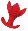 Красная силиконовая расширяющая анальная пробка Flower - 9 см. фото 1 — pink-kiss