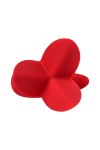 Красная силиконовая расширяющая анальная пробка Flower - 9 см. фото 4 — pink-kiss